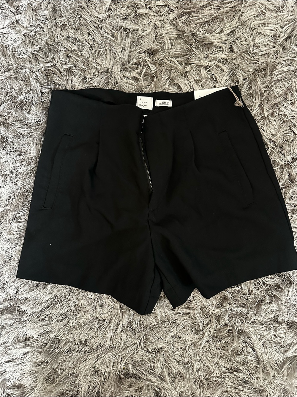 a new day Black Flat Front Women's Shorts